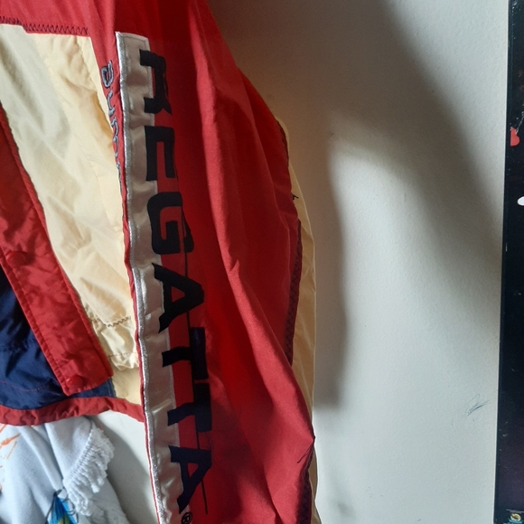 VTG Regatta Sport Colorblock Rain Gear Jacket Hood - Picture 8 of 12